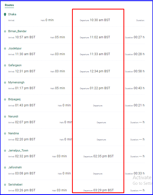 Jamalpur Express Train Schedule 2024 New - Bikkhato BD